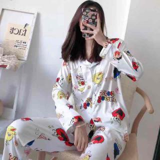 Long sleeve silk satin set high quality standard size