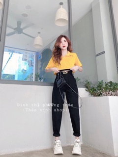 ✨Baggy Jeans Túi Nắp + Set 2 Món