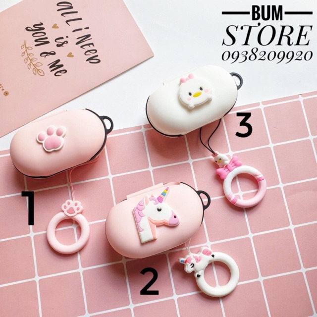 Ốp silicon cao cấp cho samsung galaxy buds / Buds plus cute