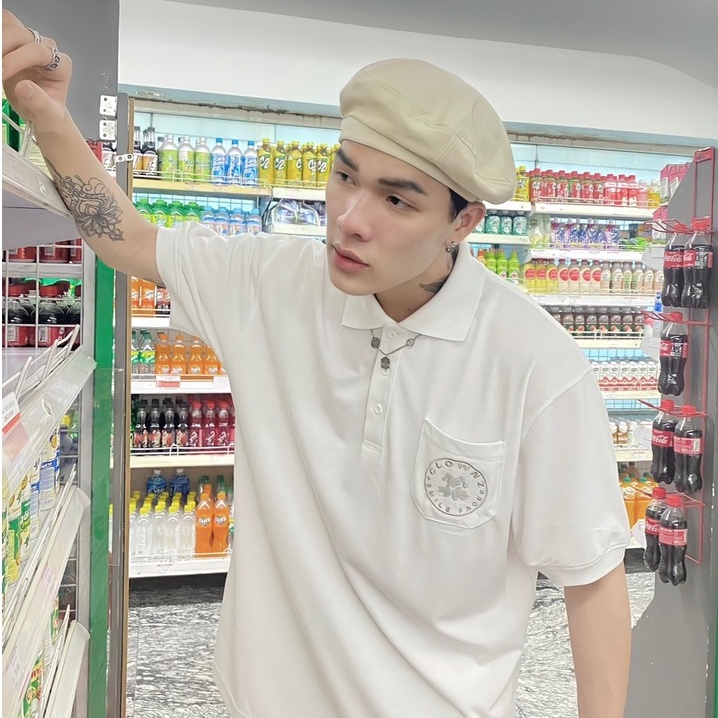 Áo thun polo nam nữ tay lỡ local brand Clownz Graffiti unisex form rộng, cổ bẻ