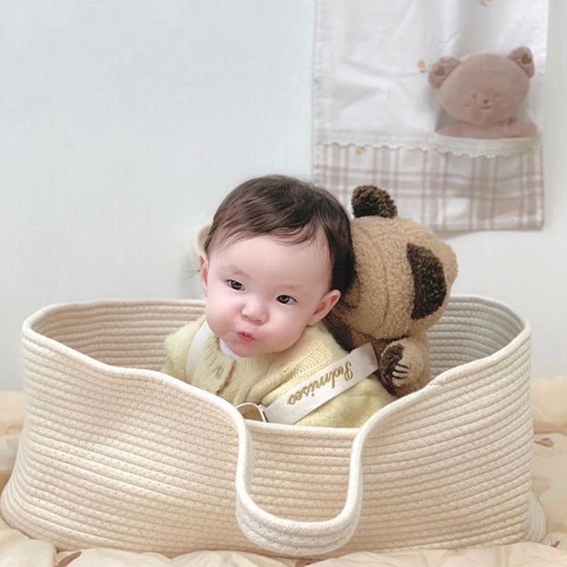 Túi Ngủ Bằng Dây Cotton Bện Cho Bé Sơ Sinh Cr