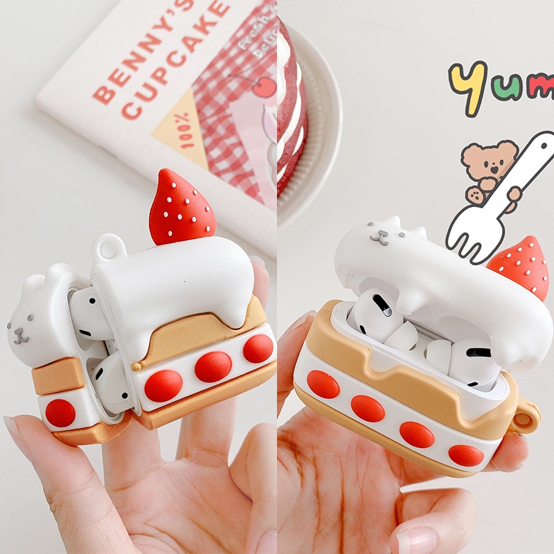 Summer new airpods3case headphone case for AirPods3gen case Strawberry watermelon shape 2021 new for AirPods3 headphone protective case compatible with AirPodsPro case AirPods2gen case