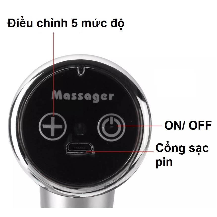 Máy Massage Mini Cầm Tay Fascia Rung Mạnh Giúp Giảm Đau Nhức Hiệu Quả