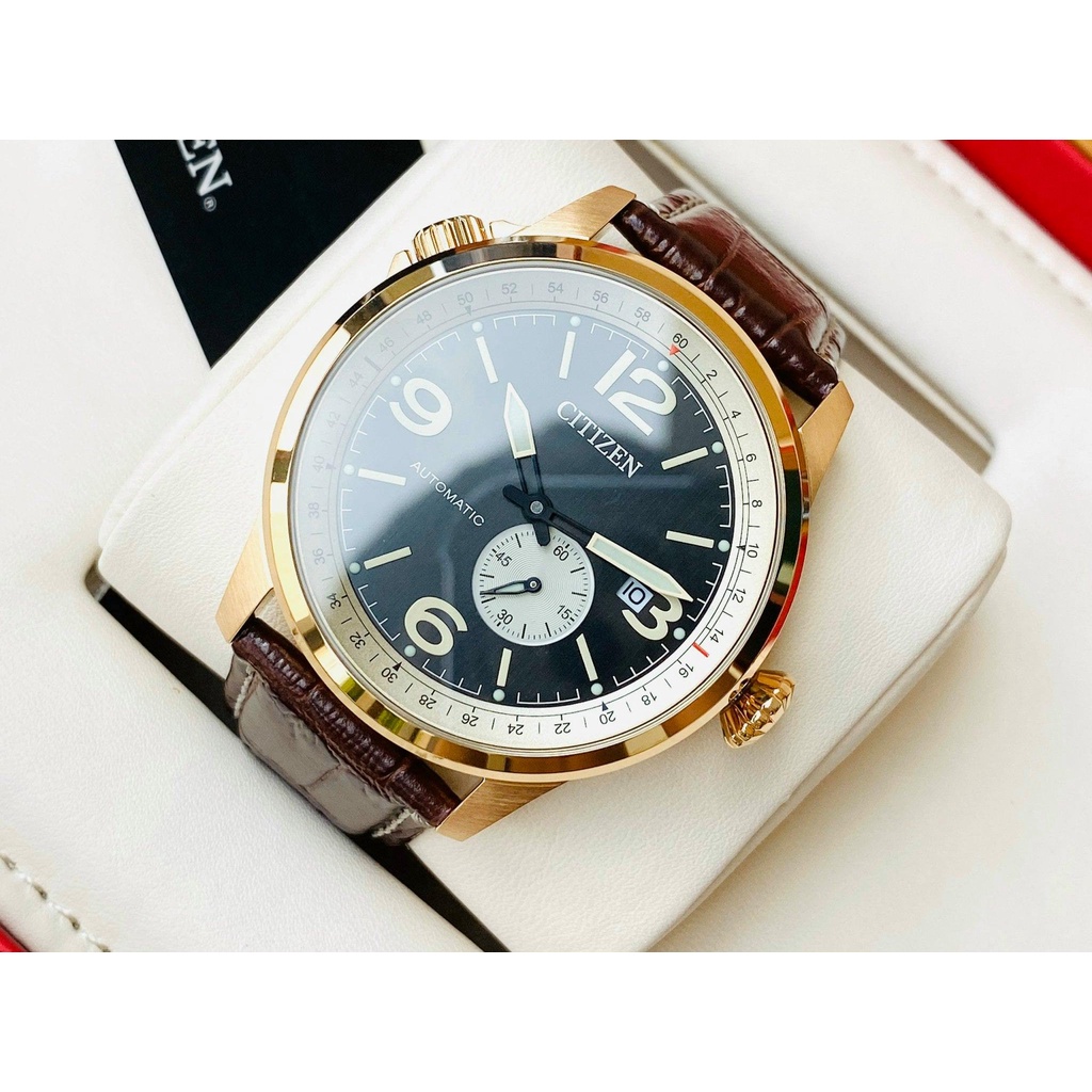 Đồng hồ nam dây da Citizen Automatic NJ0143 19E