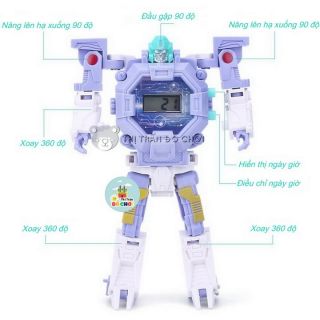 Đồ chơi cho bé học xem giờ hình robot
