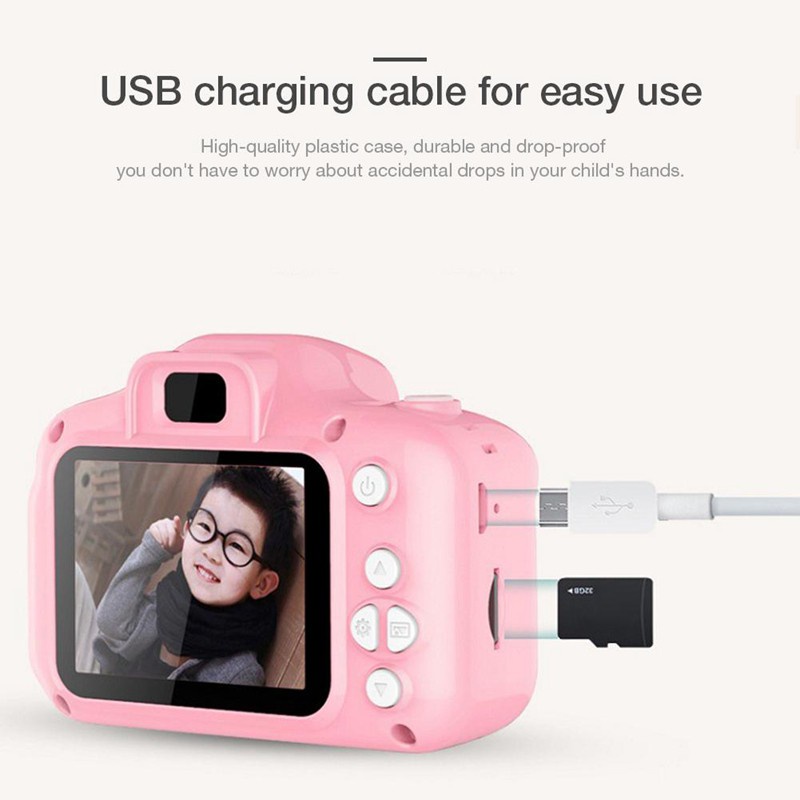 Máy Ảnh Kỹ Thuật Số Mini Màn Hình HD 2 Inch Dễ Thương Đa Năng Cho Bé | BigBuy360 - bigbuy360.vn