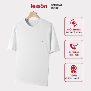 Áo Thun Nam basic form rộng chất cotton mềm mịn thoáng mát, áo phông nam cổ tròn đen trắng fesson TTSB1028