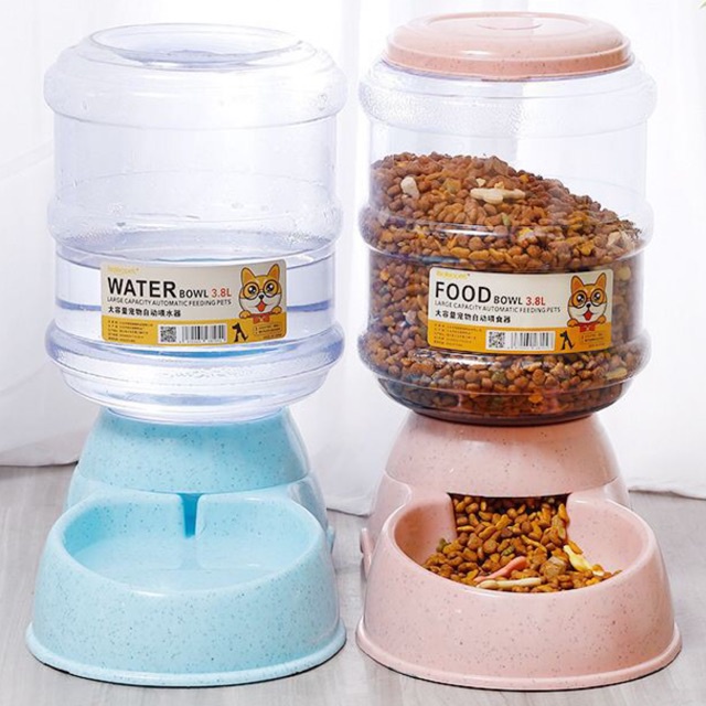 bình ăn hoặc uống tự động 3.8 lít cho chó mèo