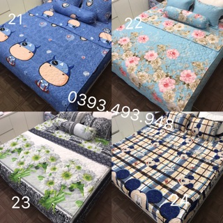 Bộ chăn ga gối trần bông