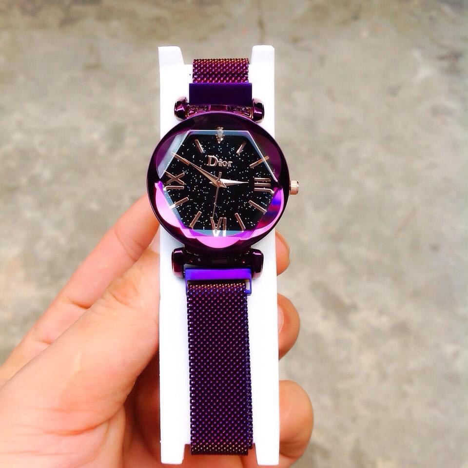 Đồng hồ thời trang nữ DIOR DI1 mặt tròn dây lưới nam châm siêu đẹp