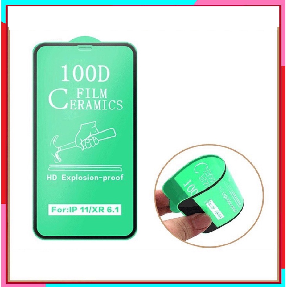 [KHÔNG BAO H VỠ] Kính cường lực dẻo 100D dành cho các dòng máy Iphone 6 6s 7 8 Plus X Xr Xs 11 12 Mini 13 ProMax