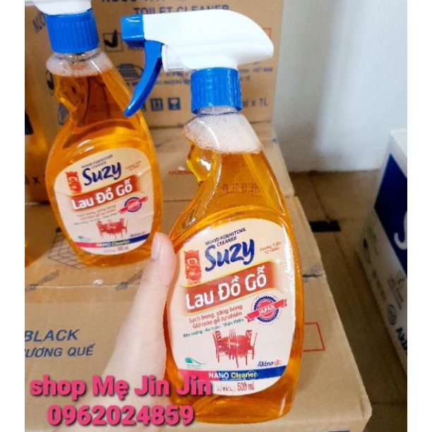 [CHÍNH HÃNG] Nước xịt lau đồ GỖ DIỆT KHUẨN SUZY 500ml - thành phần HỮU CƠ, chất lượng NHẬT BẢN