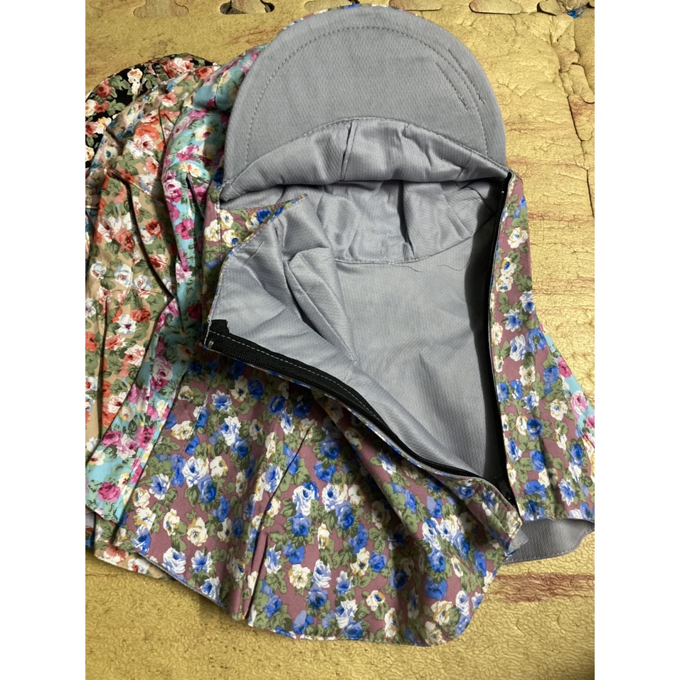 Khẩu trang nón vải lanh, vành nhỏ, dây kéo