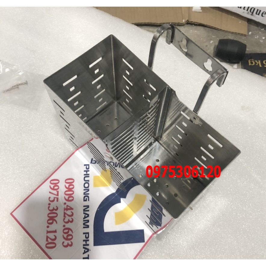 Ống đựng đũa inox 304 chuẩn đánh bóng đẹp, hàng dày, nặng,mẫu mã đẹp,TÁO VUÔNG 2 NGĂN
