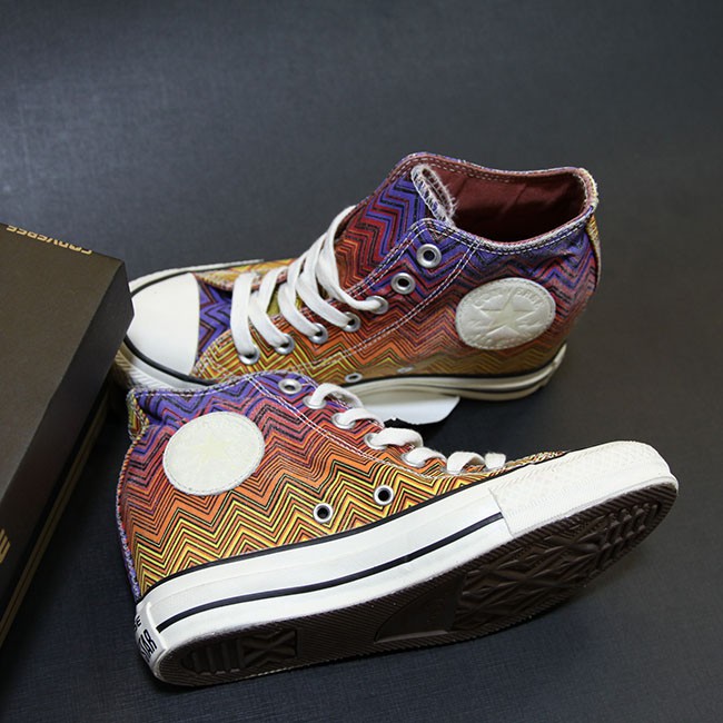 Giày Converse thấp cổ vải họa tiết Missoni - độn đế CCVH15