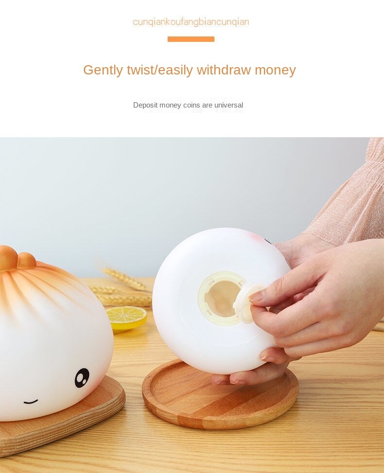 Ống Tiết Kiệm Tiền Hình Bánh Bao Độc Đáo