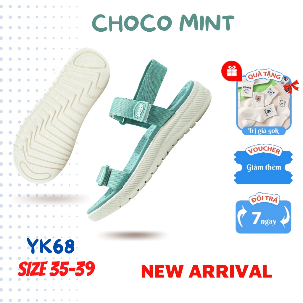 Giày Sandal Nam Nữ Quai Ngang Thời Trang YANKI Chính Hãng VNXK - YK68