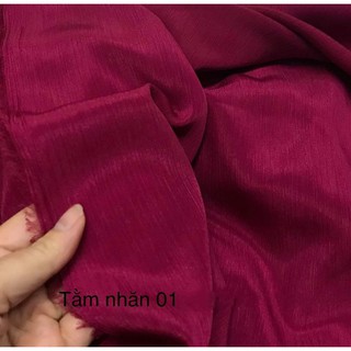 Vải tằm nhăn đủ màu