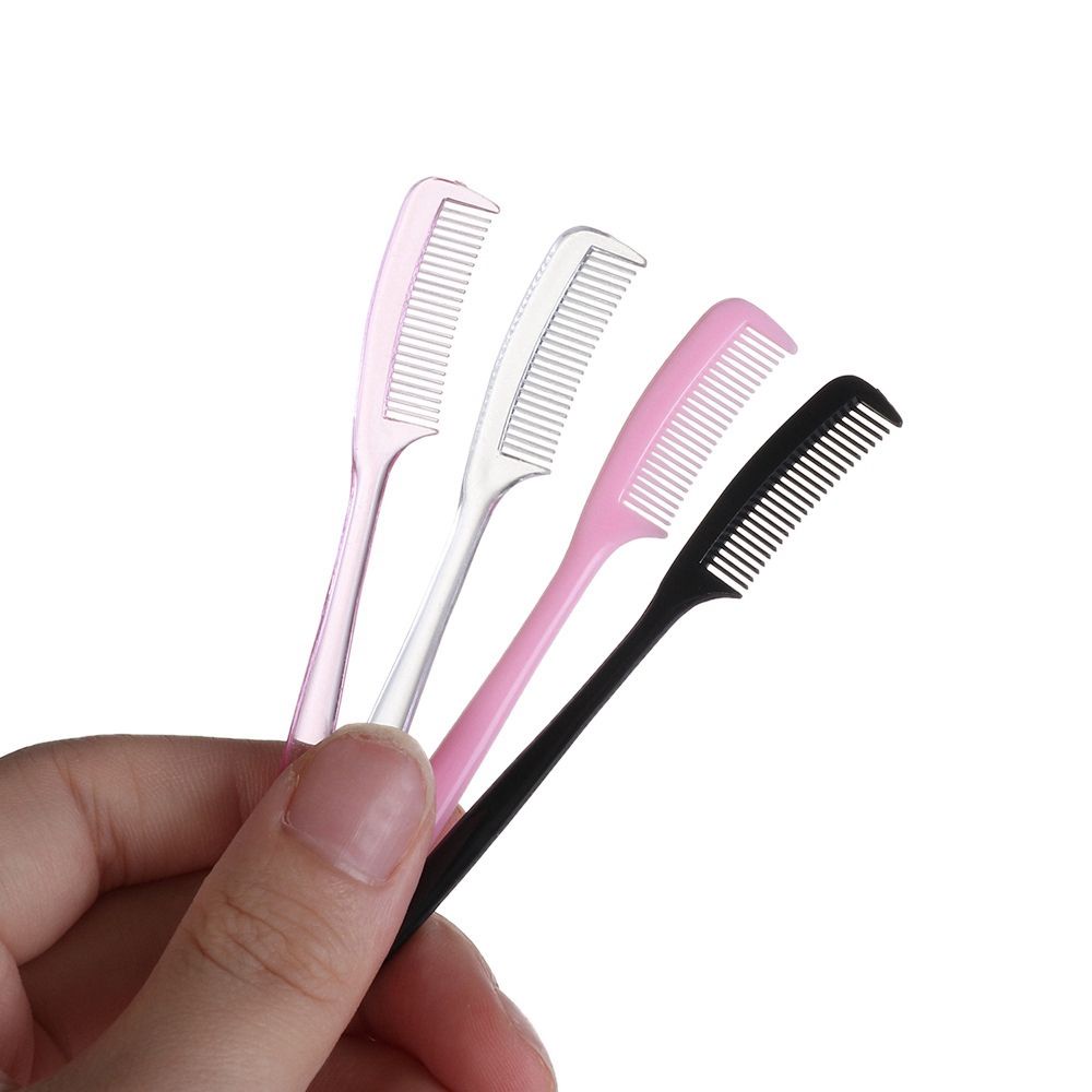 Bộ 1 / 5 cái lược nhựa chải lông mày và tóc búp bê 1/3 1/4 1/6 1/8 bằng nhựa trong suốt 4 màu 9cm