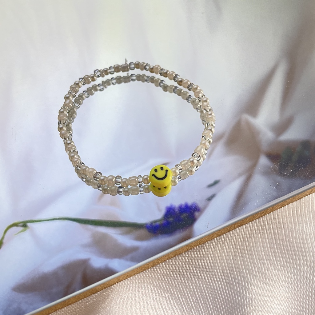 Vòng tay hạt cườm handmade bracelet mặt cười
