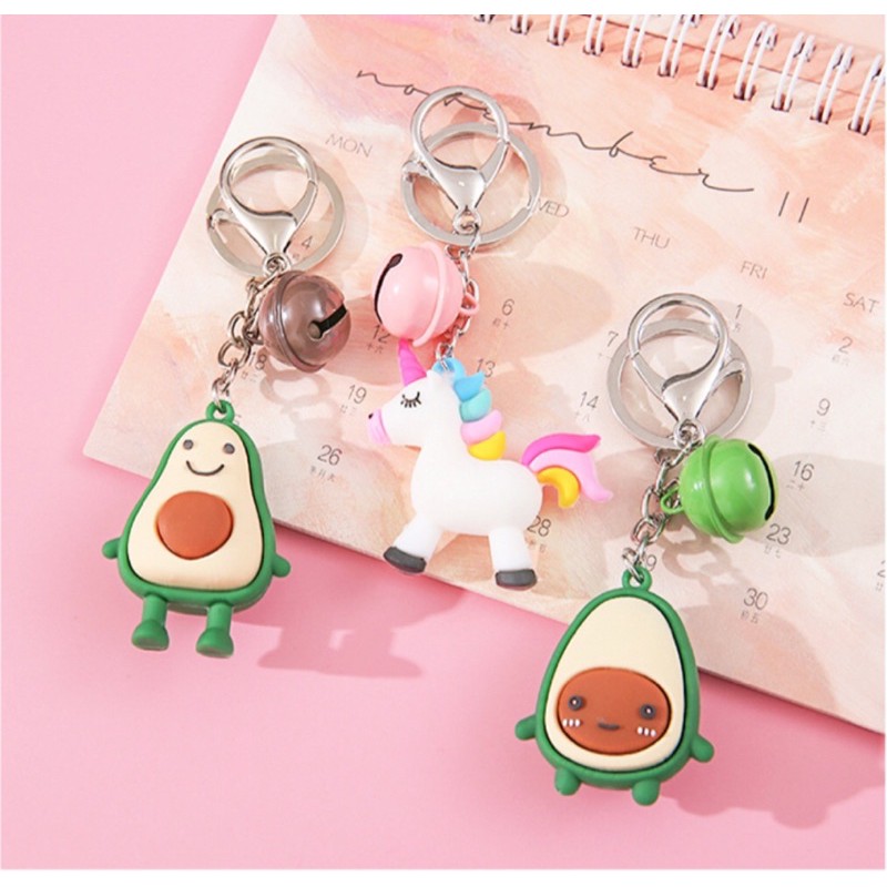 Móc khóa bơ sầu riêng khoai tây chiên hamburger cute siêu rẻ đẹp