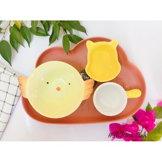 Bát ăn dặm gốm sứ hình con gà