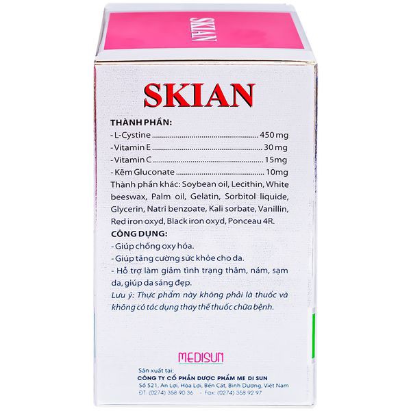 ✅ Viên uống đẹp da, chống lão hoá, giảm nám, sạm da chứa L-cystine / L-cystin_ Hộp 60v