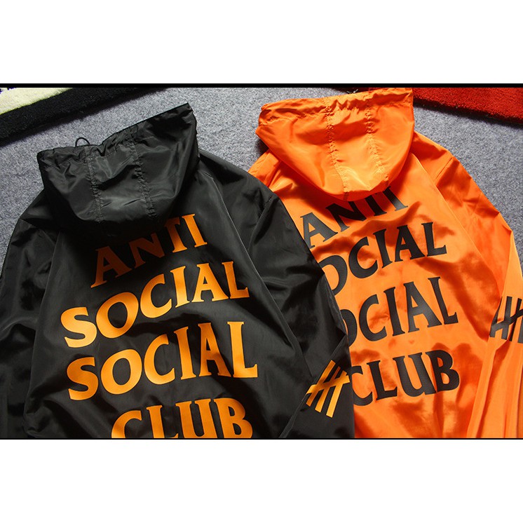 Áo Khoác Hoodie In Chữ Anti Social Social Club Cá Tính Cho Nam Nữ