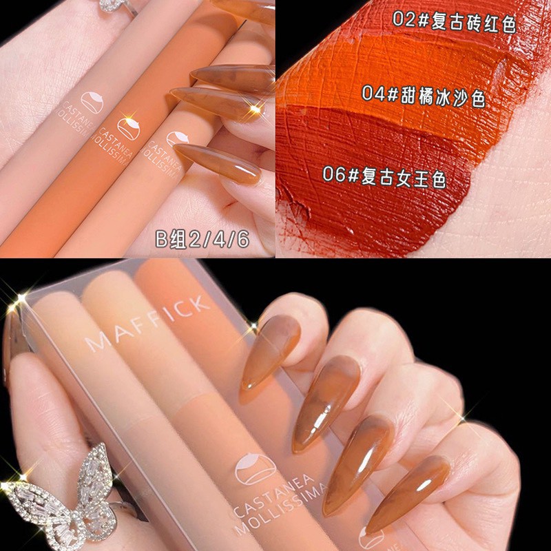 (A208) Hộp 3 son kem Maffick cao cấp | Thế Giới Skin Care