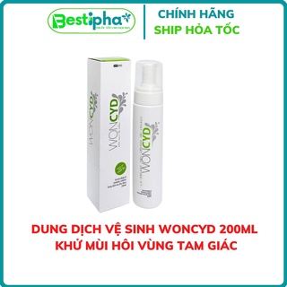 [GIÁ GỐC] Dung dịch vệ sinh phụ nữ WONCYD tạo bọt nhẹ dịu, cải thiện các bệnh phụ khoa chai 200ml