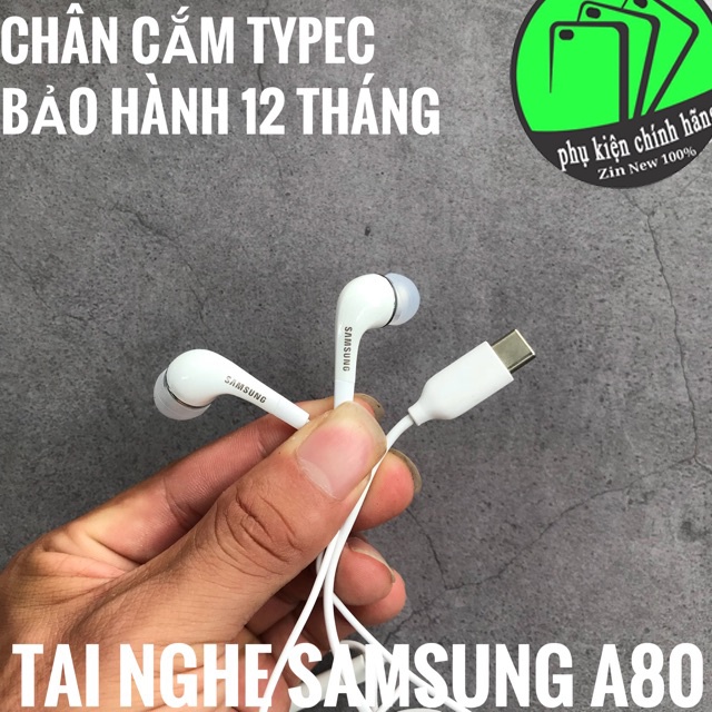 Tai nghe SAMSUNG A70, A80  Chính hãng - Tặng kèm dây quấn bảo vệ