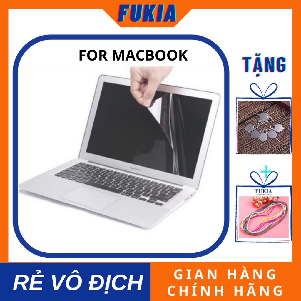 Bộ 2 miếng dán film trong suốt bảo vệ màn hình Wiwu cho Macbook Air , Pro 12'' / 13'' / 15.4'' / 16'' FUKIA WW012