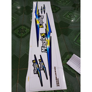 tem rời magic vàng xanh xe đen