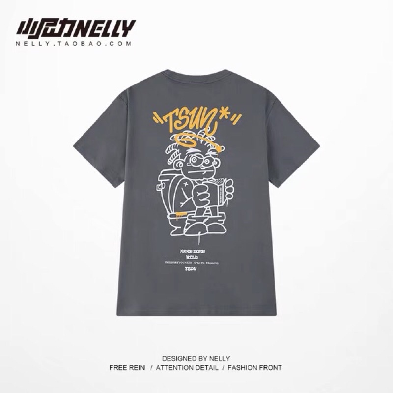 Áo phông nelly heybig sale (có sẵn)19 ts xám