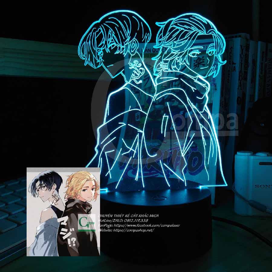 [Đèn Ngủ Anime] Đèn Ngủ Anime LED 3D Tokyo Revengers Manjiro Sano Type 01 ATKR0101 16 màu tùy chỉnh, quà tặng sinh nhật