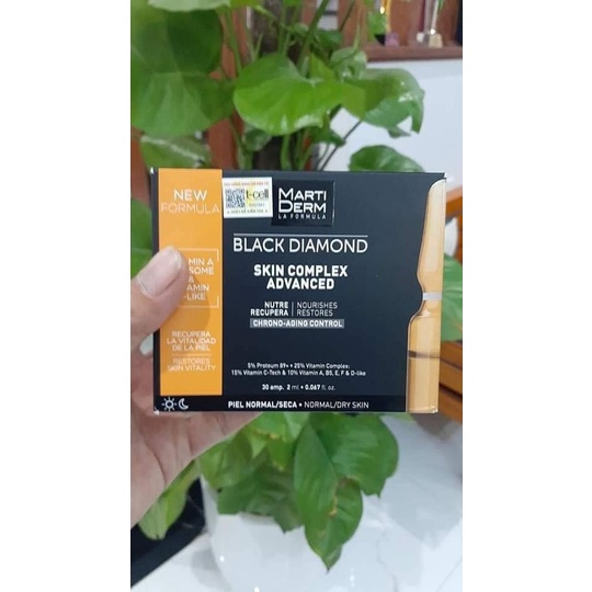 MARTIDERM BLACK DIAMOND AMPOULE tinh chất sáng da trẻ hóa da (ỐNG LẺ) GentsOfficialStore