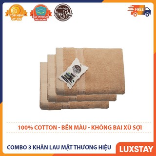 Bộ 3 Khăn Mặt cao cấp 100% cotton kt 30x50cm