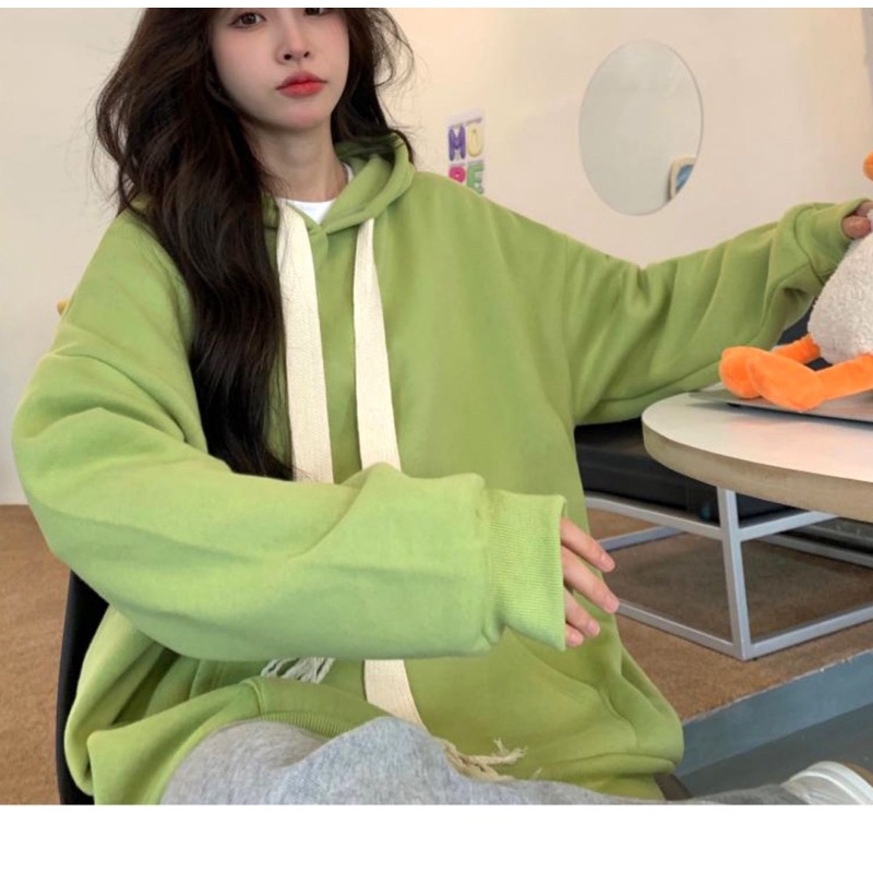 Áo hoodie nam nữ ,áo nỉ form rộng chất nỉ bông 2 lớp trơn | BigBuy360 - bigbuy360.vn