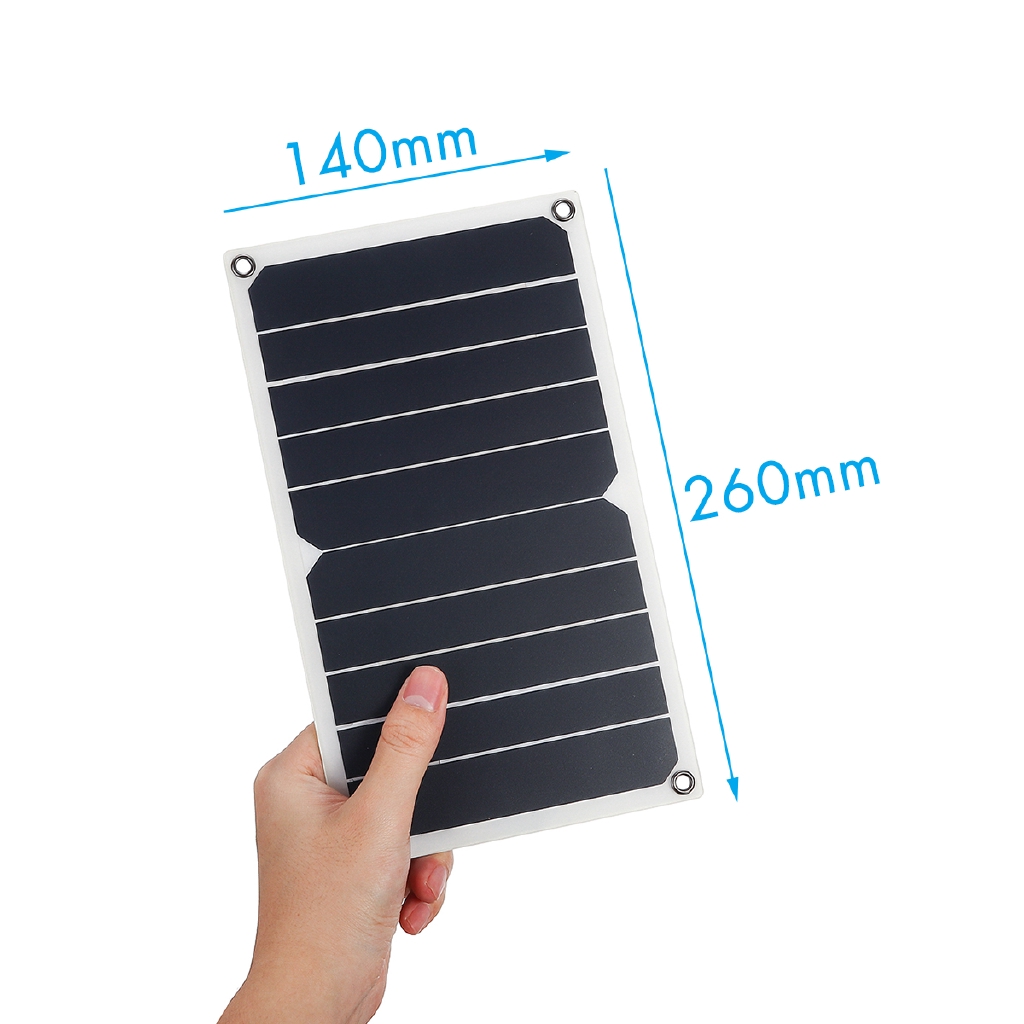 Bộ bảng sạc dự phòng pin năng lượng mặt trời 10W 6V 1700mA chống thấm nước cắm USB