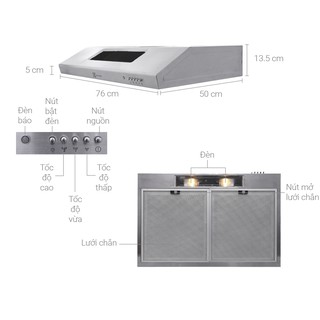 Máy hút mùi Electrolux EFT7516K/EFT7516X