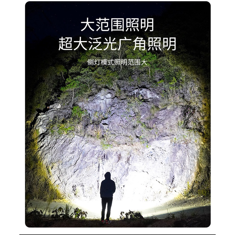 Đèn Pin Sạc USB 8 Trong 1 Đa Năng Có Nam Châm Siêu Sáng