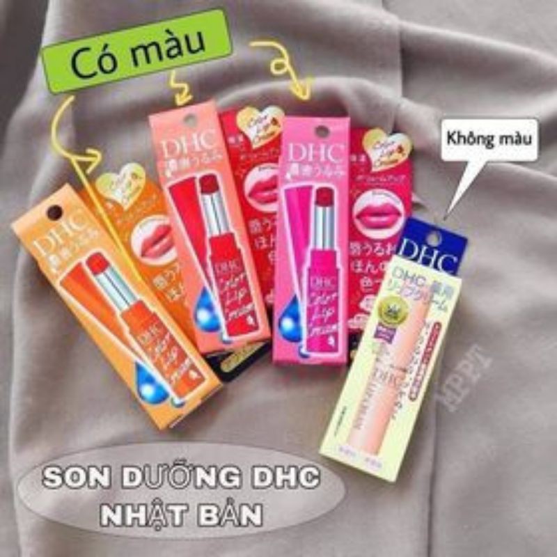 son dưỡng môi DHC có màu và không màu