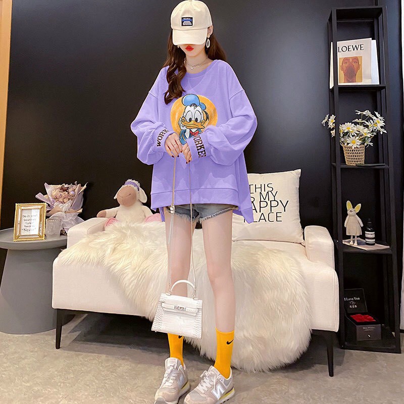 Áo phông, áo thun nam nữ form rộng tay DÀI Unisex UNITED VỊT CON Từ 50-70kg