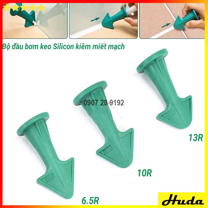 Đầu bắn keo silicone Apollo - Bộ dụng cụ đầu bơm miết mạch keo silicon  -  đồ làm mộc