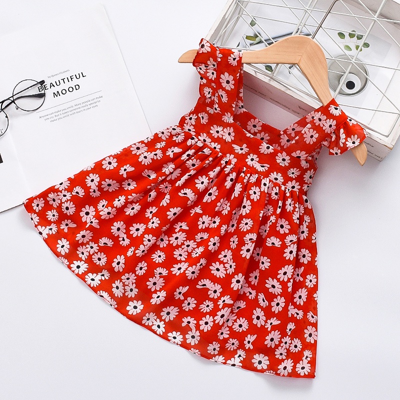 Đầm SáT NáCh In Hoa Dễ Thương Cho Bé