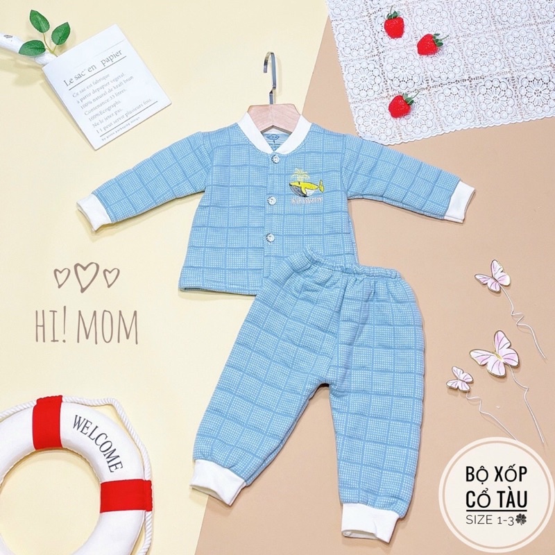 Bộ Nỉ Xốp Thu đông cho bé