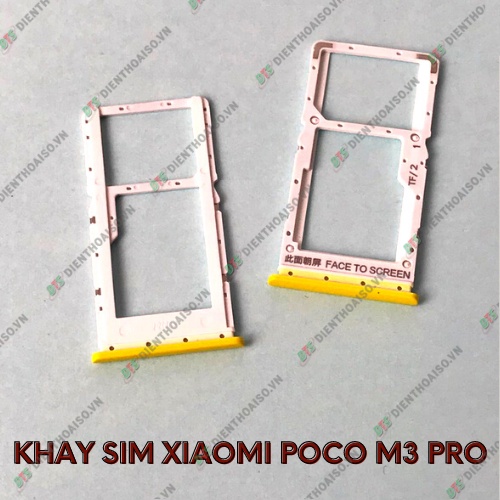 Khay sim xiaomi poco m3 pro vàng , xanh , đen