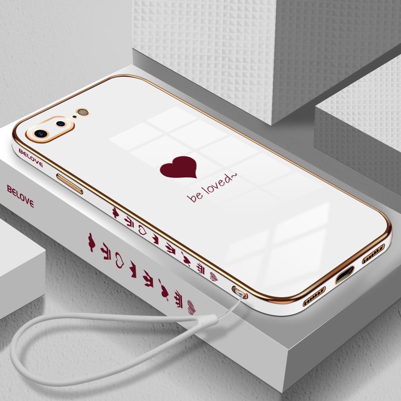 Ốp Điện Thoại Silicon Hình Vuông Mạ Viền Sang Trọng Cho iPhone 7plus 8plus se2020 ix xs max xr iPhone 6 6s plus iPhone7 8