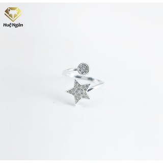 Nhẫn bạc Ý 925 Bạc Xinh Huệ Ngân - Ngôi sao may mắn S160006