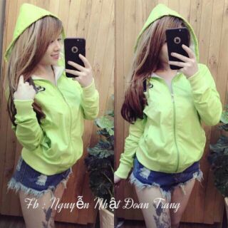 Áo khoác dù nữ nón rời